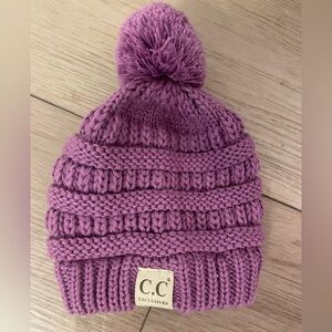 CC Infant Purple Knit Beanie